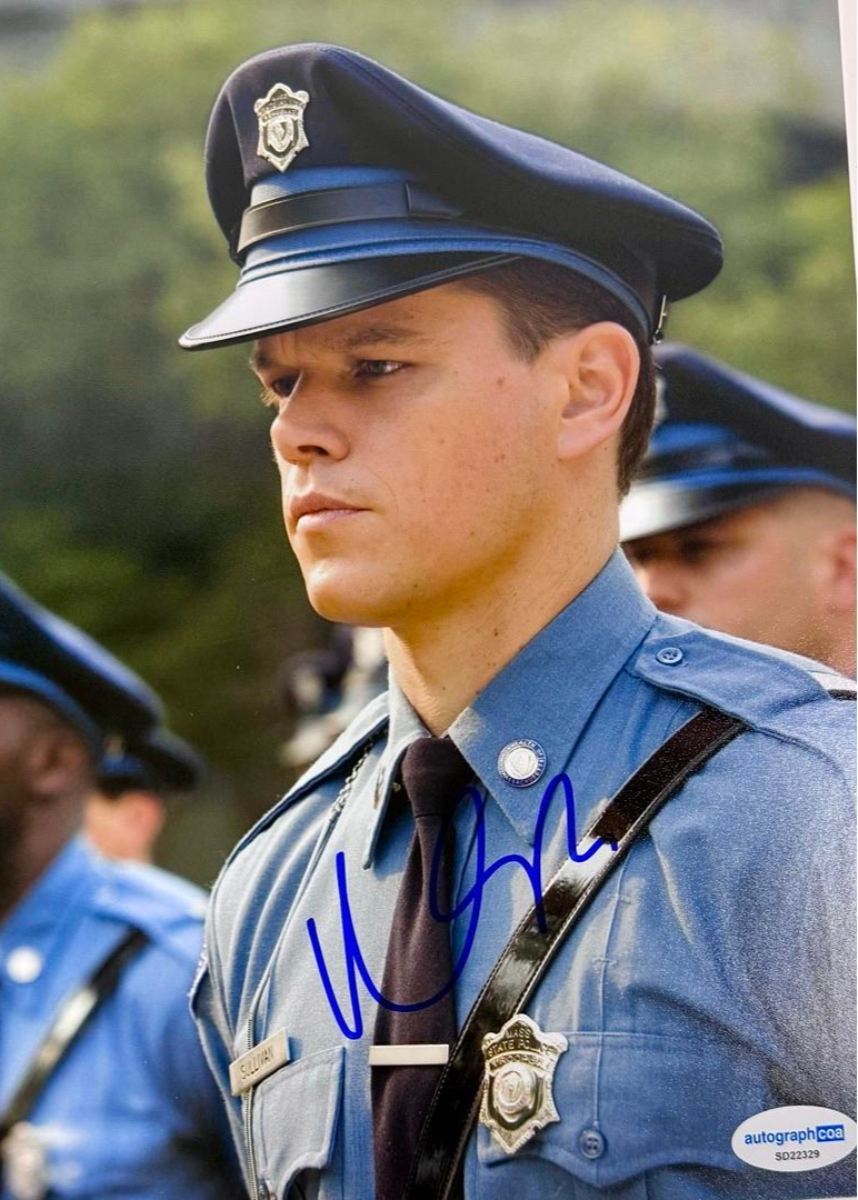 Matt Damon Signed 8x10 Photo (The Departed) - ACOA